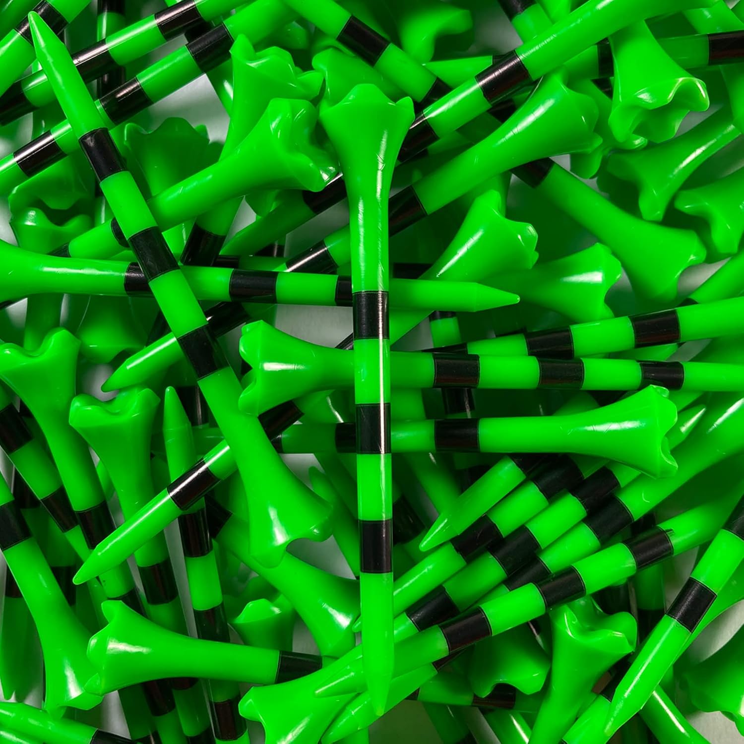 Pride Performance 3-1/4" Striped Golf Tees, 100 Pack - Low Friction 4-Prong Design for Longer Drives