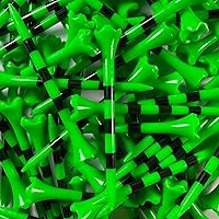 Pride Performance 3-1/4" Striped Golf Tees, 100 Pack - Low Friction 4-Prong Design for Longer Drives