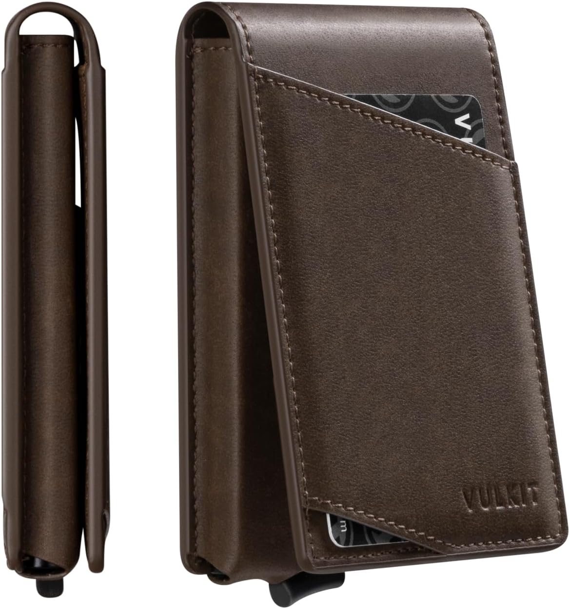 Minimalist Wallet for Men Pop Up Card Holder Slim Tactical Bifold Wallets RFID Blocking Magnetic Closure Holds 8 Cards and Cash
