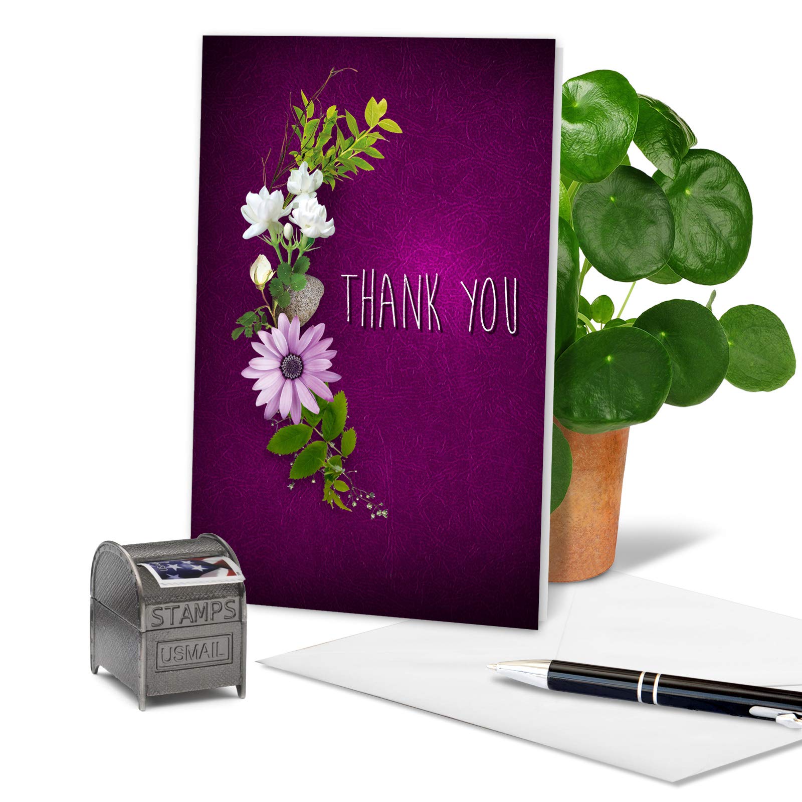 Thankyou(パープル) Amazon.com : The Best Card Company Thank You Greeting Card