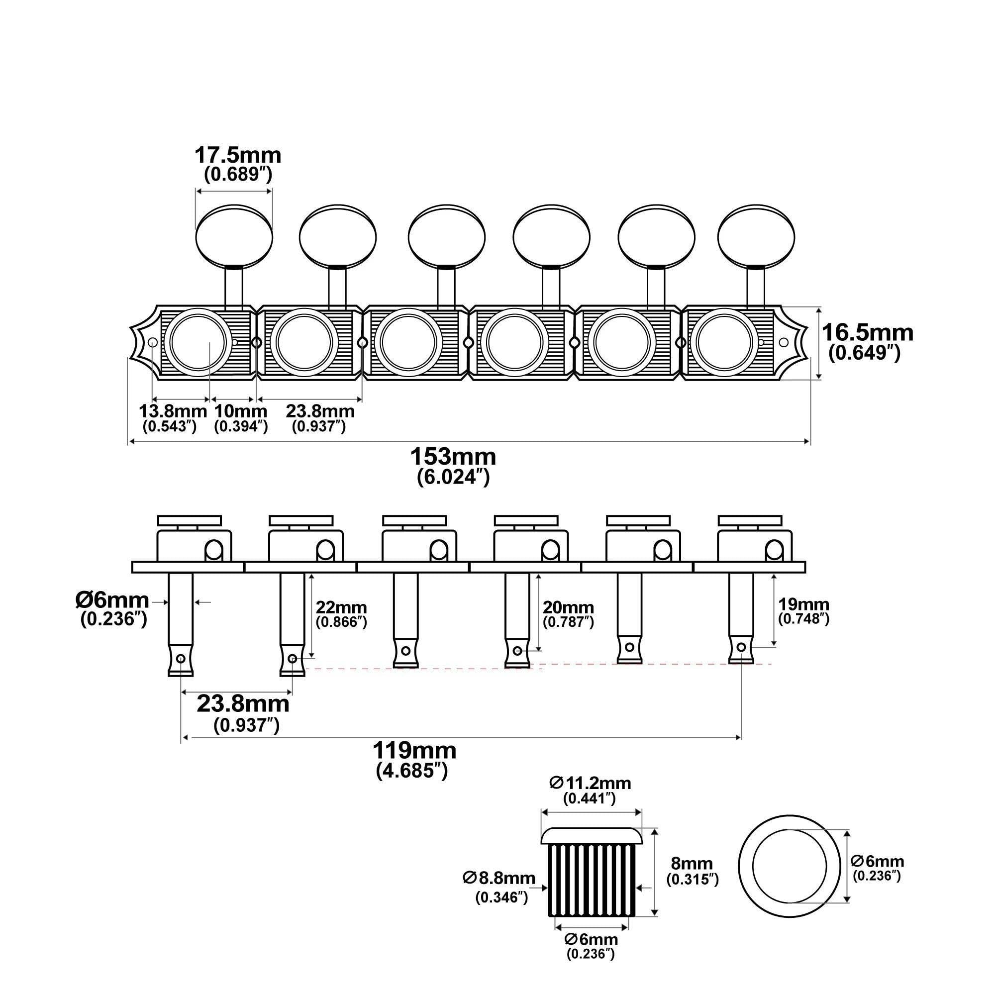 Professioneller Gitarrenstimmknopf Mechaniken Mit Verriegelung