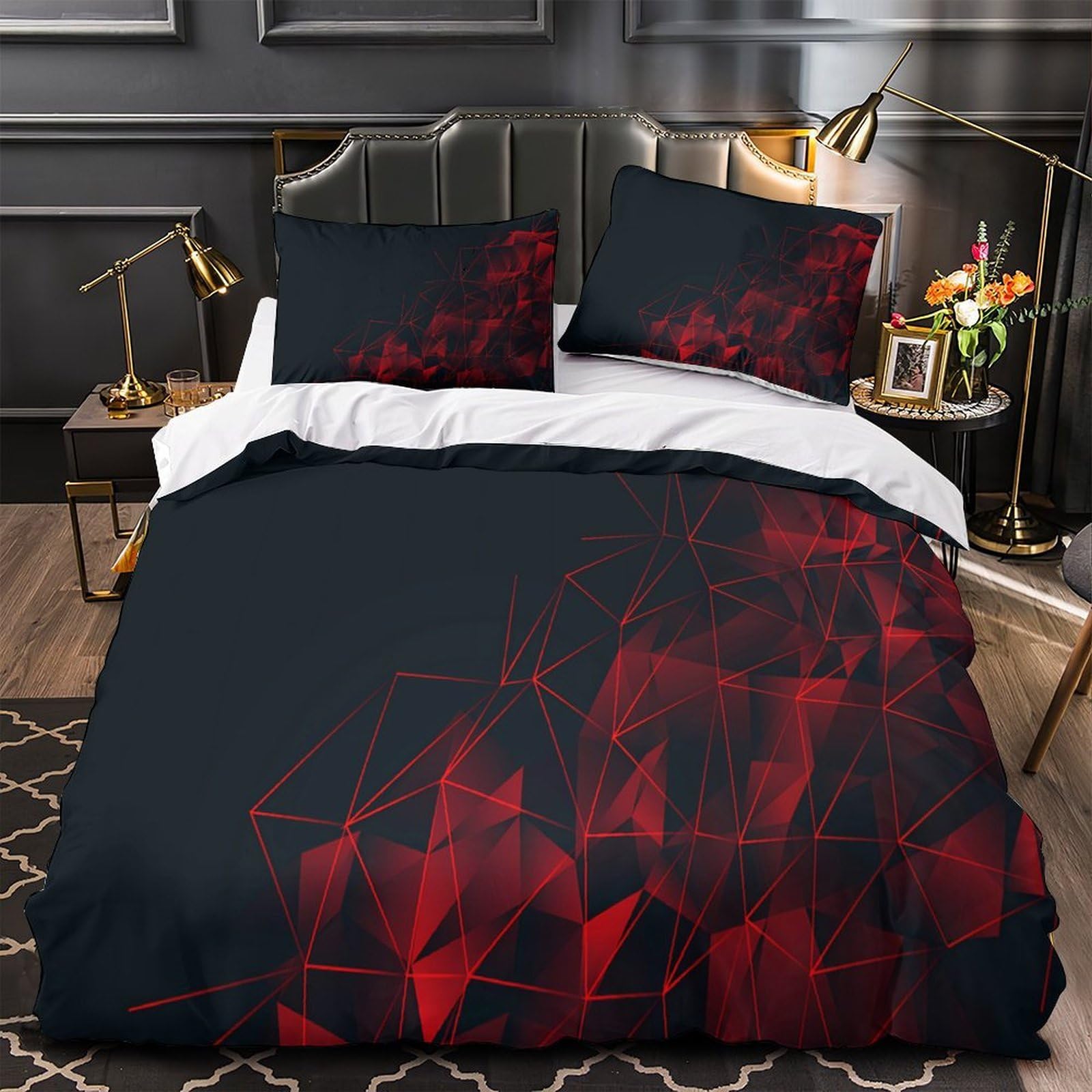 Housse de couette super king hypoallergénique en microfibre 3D