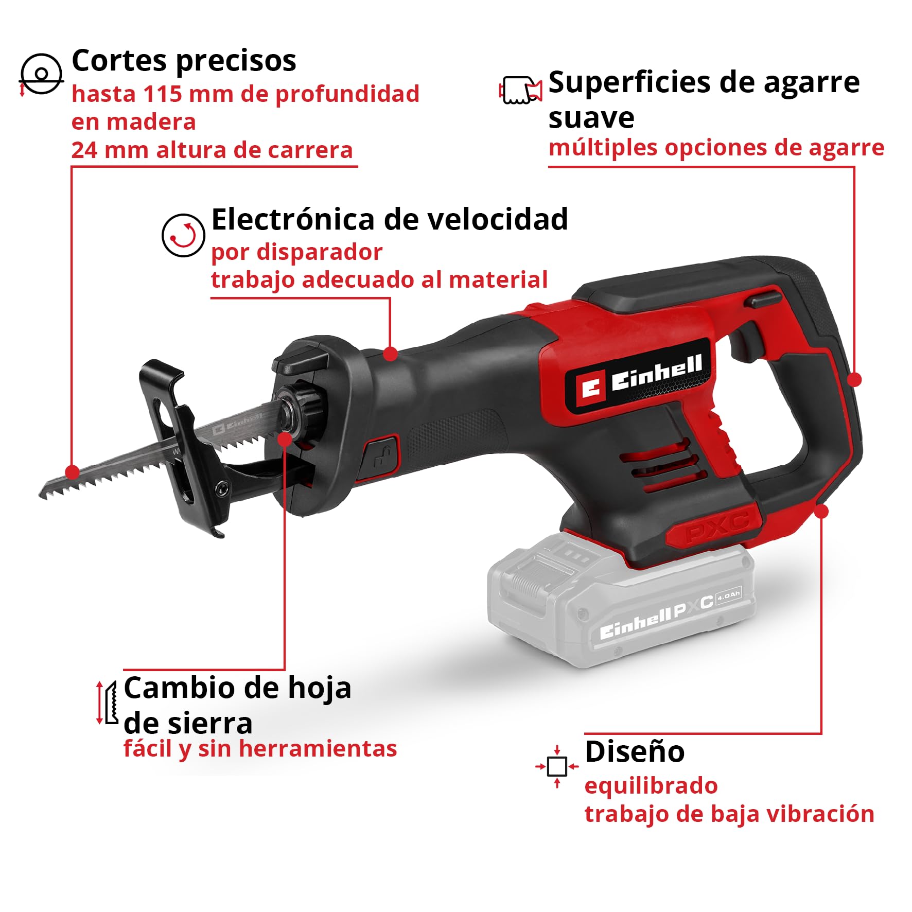 Einhell Sierra universal con batería TE-AP 18/24 Li-Solo
