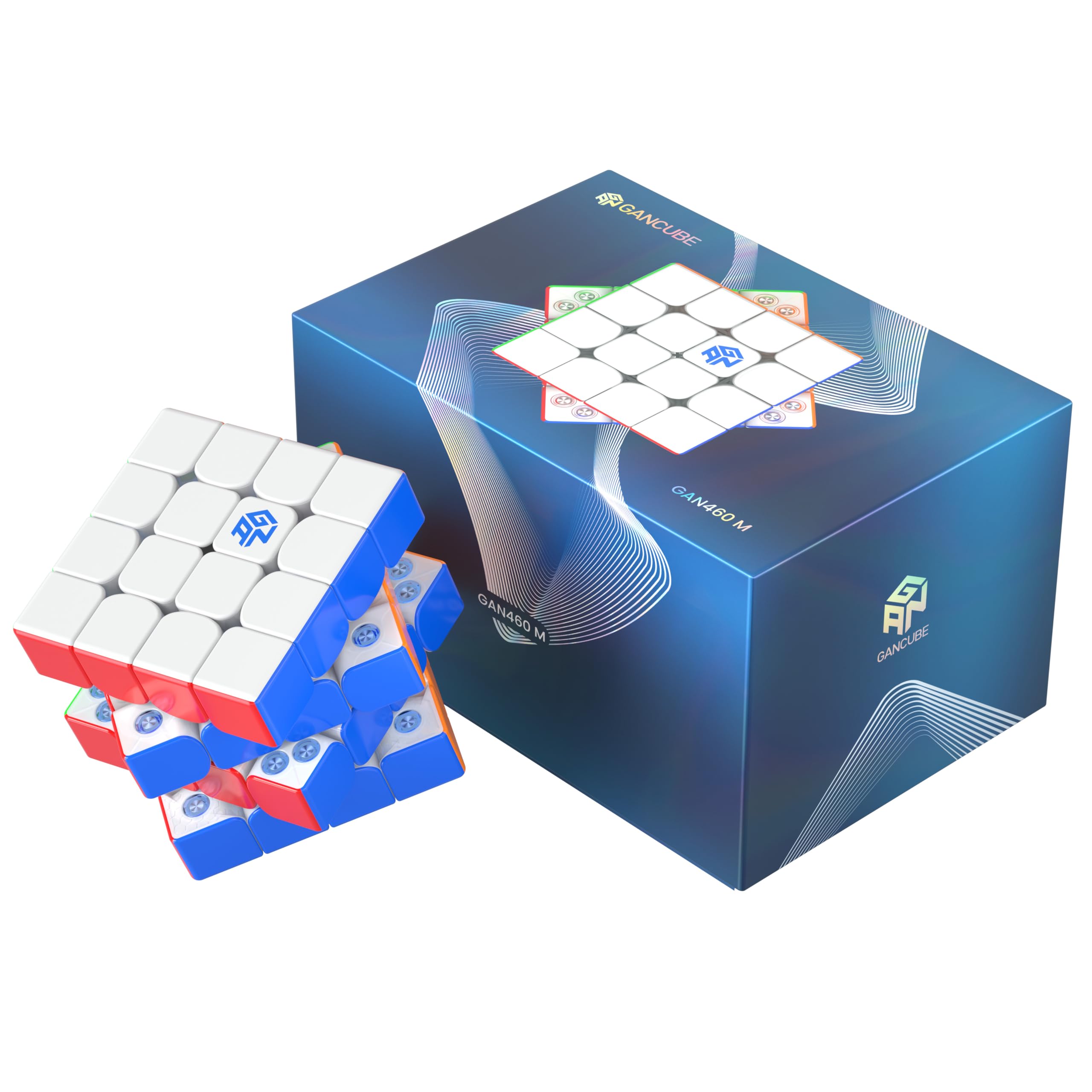 GAN 460M V2 UV 4x4 Magnetic Speed Cube – Professional Puzzle