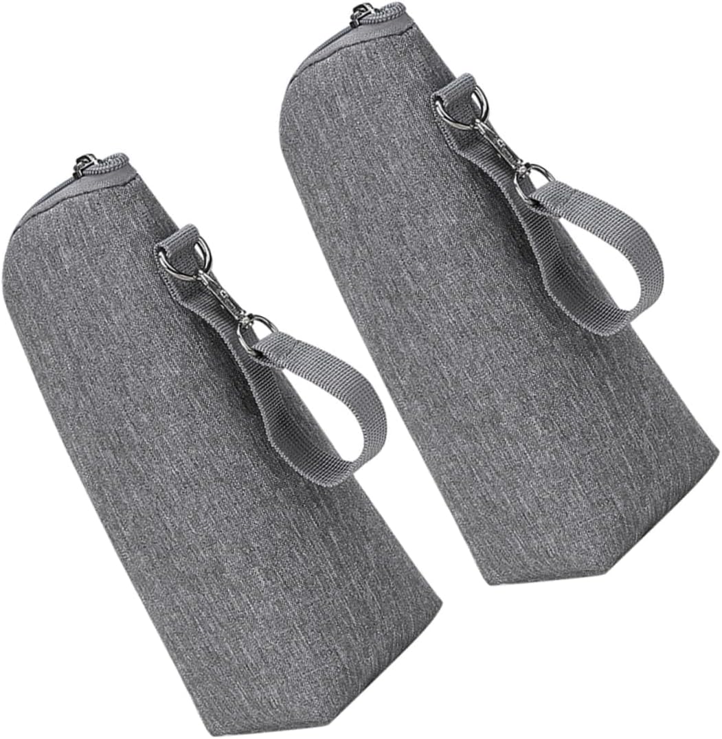 INOOMP 2pcs Insulated Milk Bottle Bag for Moms Portable Baby Food Organizer Sturdy Cooler Tote Adjustable Strap Travel-Friendly Baby Bottle Holder