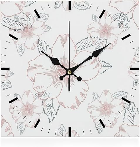 Black White Leaves Clock Wall Retro Wall Clocks Clock for Battery Clocks Bedroom Reloj De Pared para Sala for Kitchen Bathroom Bedroom Living Room disponible en Yaxa Colombia