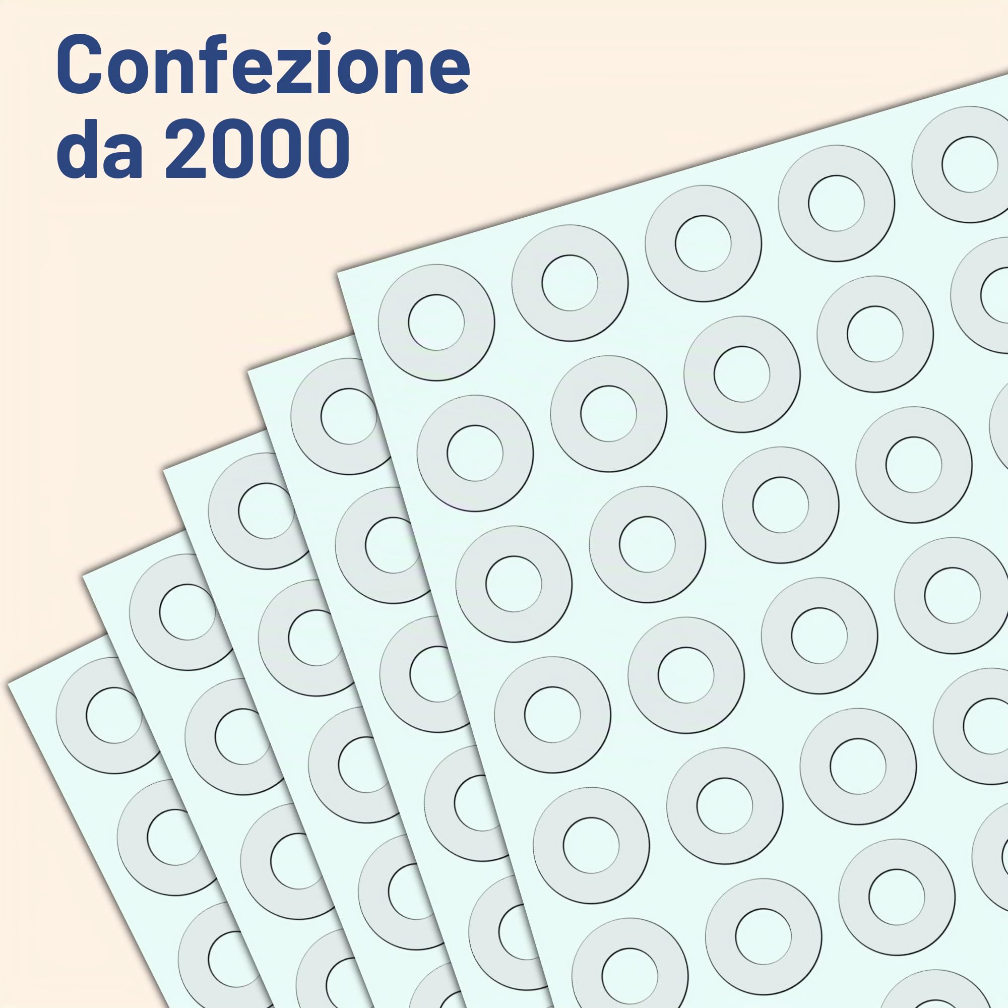 Trasparenti Salvabuchi Fogli Rinforzi 13mm 2000 Pezzi