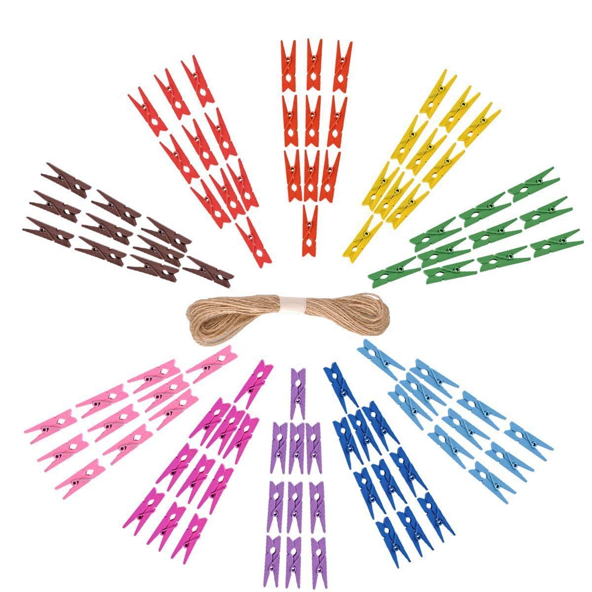 Mini Clothespins, Wooden Clips, eZAKKA Natural Tiny Wooden Clothespin