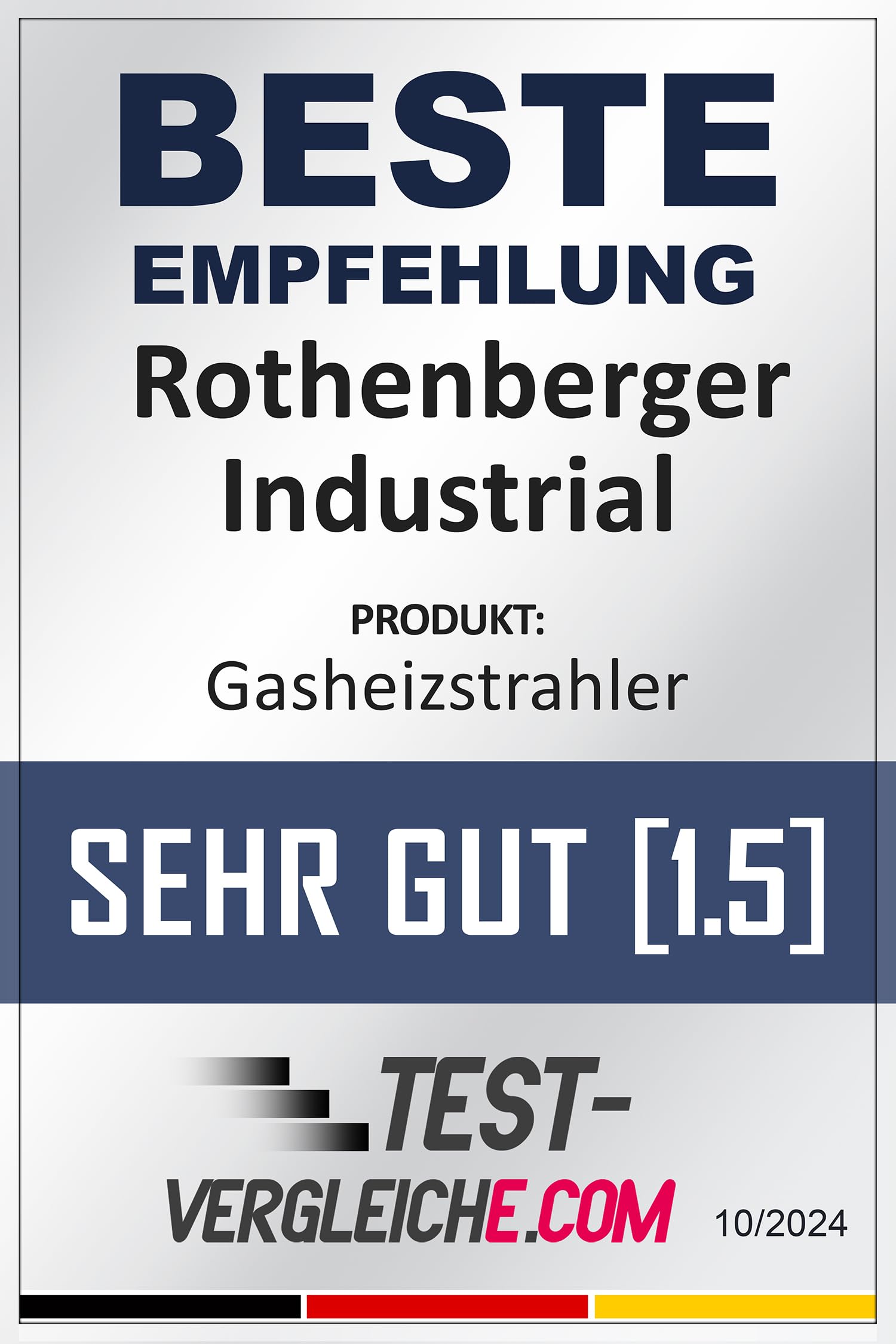 ROTHENBERGER Industrial Heizstrahler inkl. Piezo, 0,4 m Propangas-Schlauch, 50 mbar Druckregler, Gasheizstrahler, Propan Gas 35985