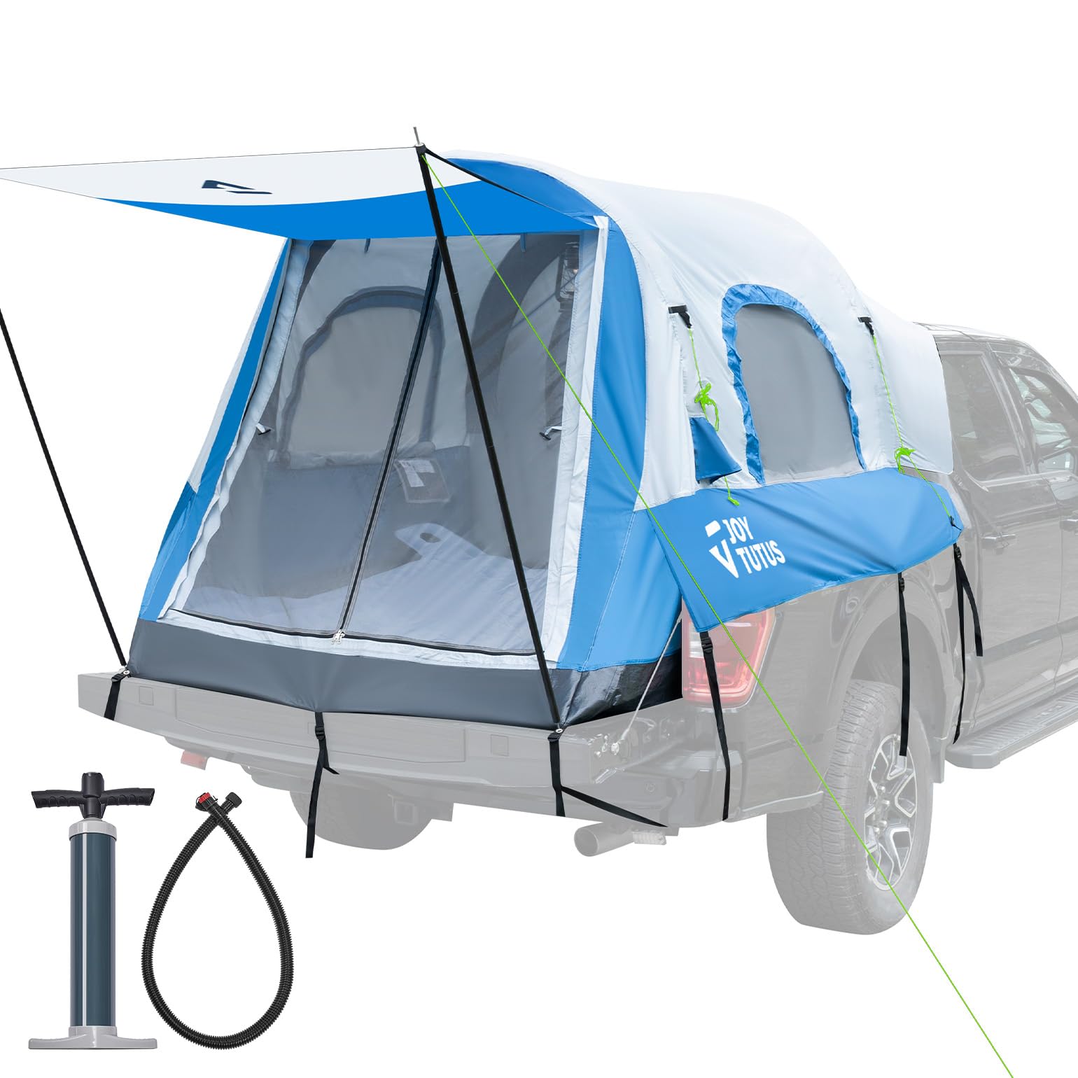 JOYTUTUS Inflatable Truck Bed Tent 5.5-6.5FT with Awning