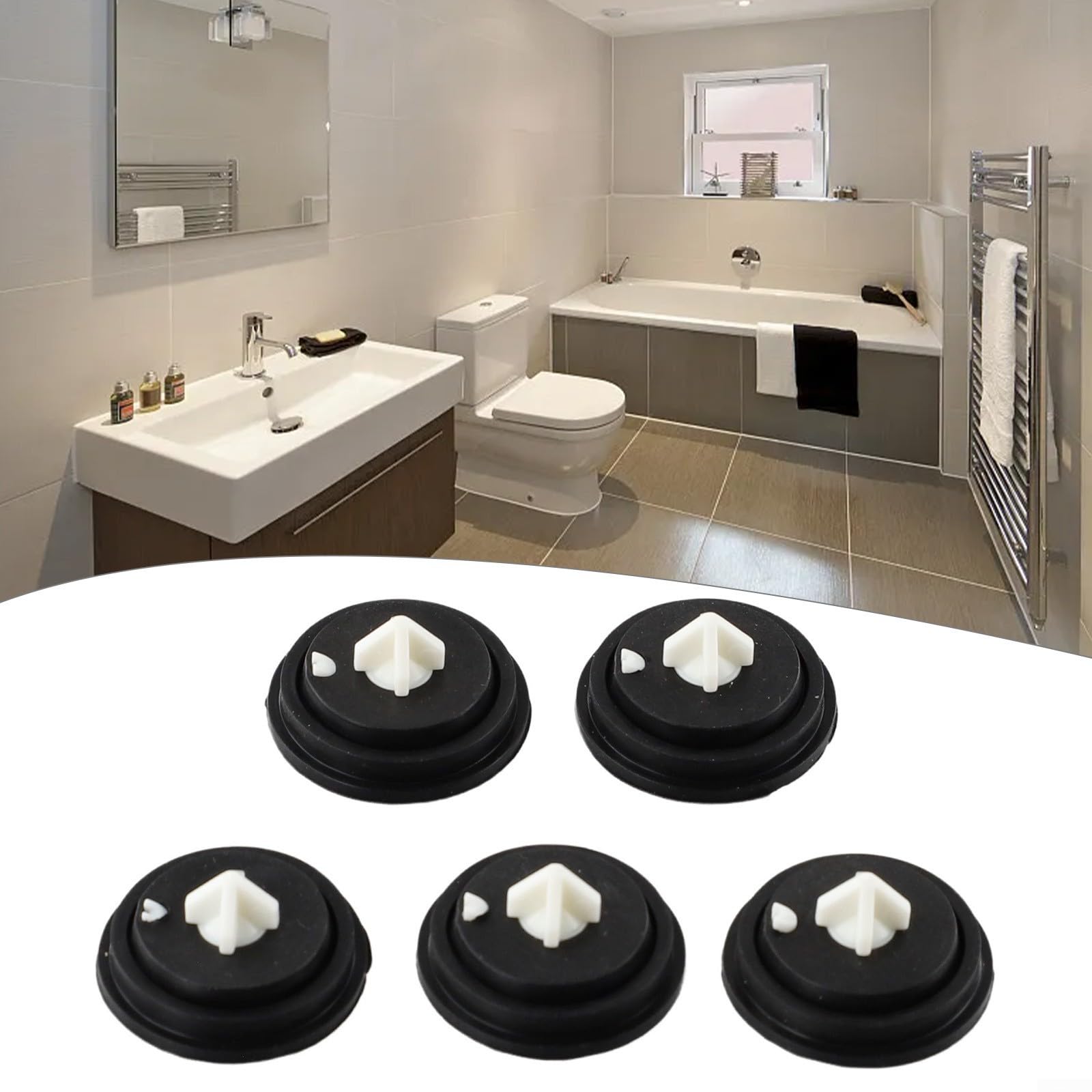 5Pcs Rubber Diaphragm Washer Set, For Siamp Ball Valves Replacement Parts