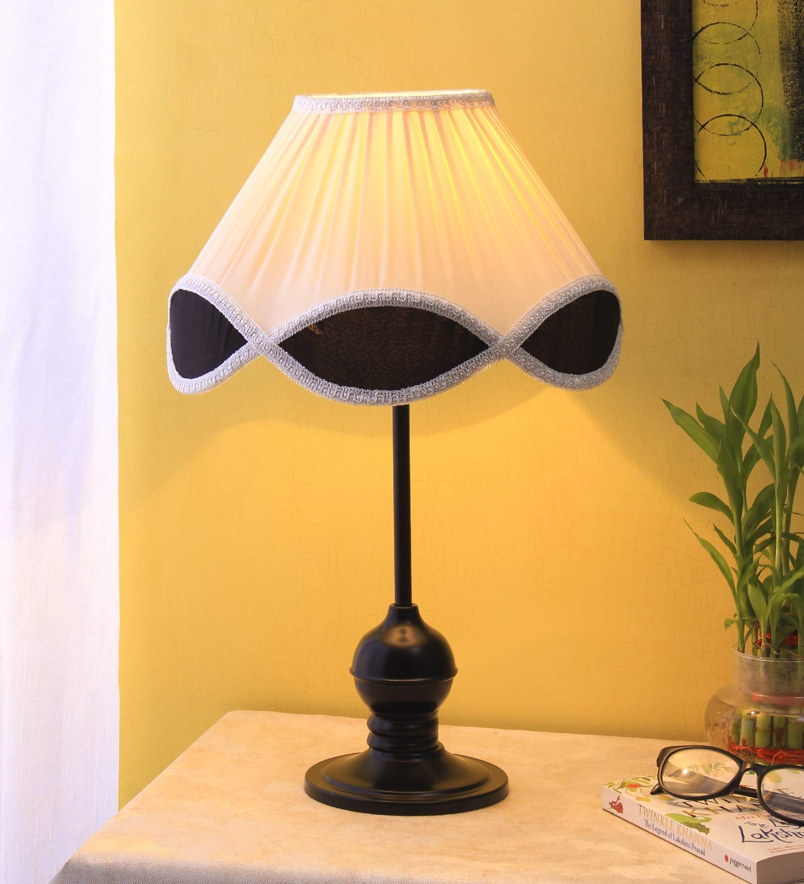 Devansh Vinatge Multi-Color Cotton Iron Table lamp (12x19) Inches -30-picture-11