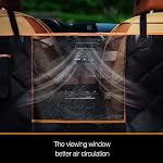Dog Seat Cover for Backseat of Cars/Trucks/SUV, Waterproof Dog Hammock for Back Seat with Mess Window,Side Flap and Dog Seat Belt Pet Seat Cover (54 inch W 58 inch L, Black)