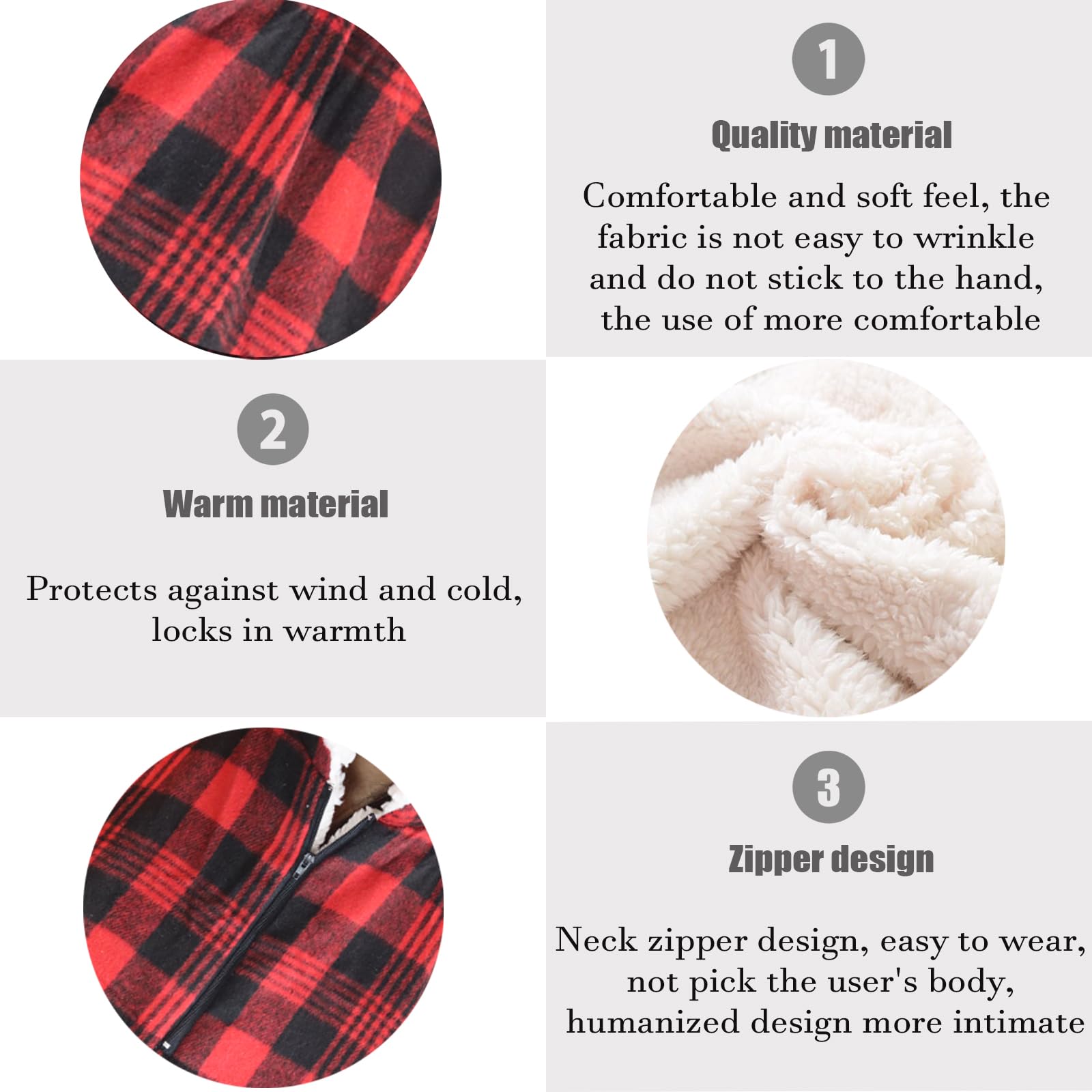 Manta polar para silla de ruedas con capucha, manta térmica de cuerpo completo para adultos, manta ligera de invierno para silla de ruedas (rojo)