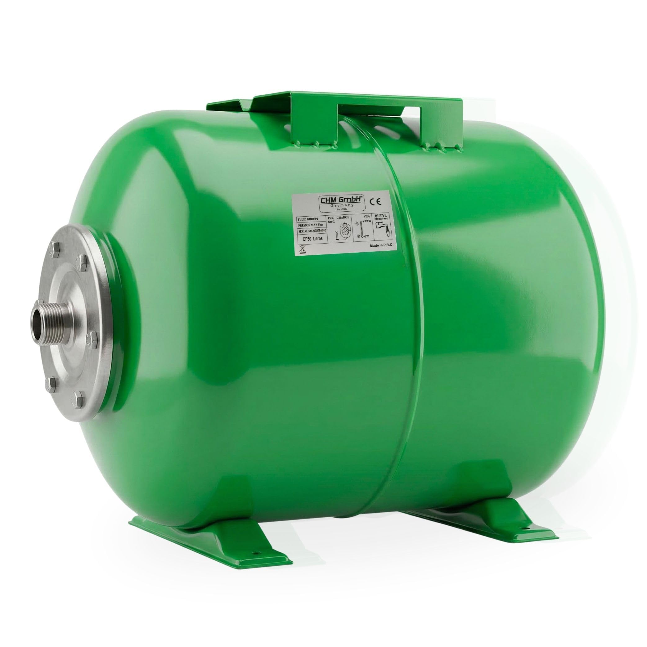 Membrankessel Drucktank 50 Liter Stahl, Druckkessel max. 8 Bar Druck