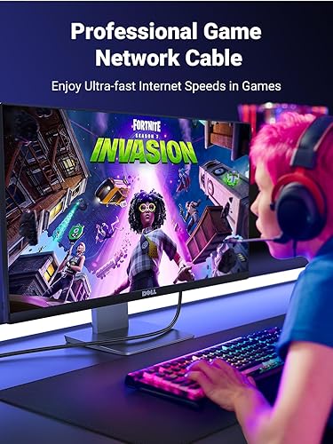 Miniatura 2 de UGREEN Cable Ethernet, cable Ethernet Cat 8 para juegos con 40 Gbps 2000 MHz de alta velocidad, cable Ethernet RJ45 trenzado SFFTP 26 AWG,