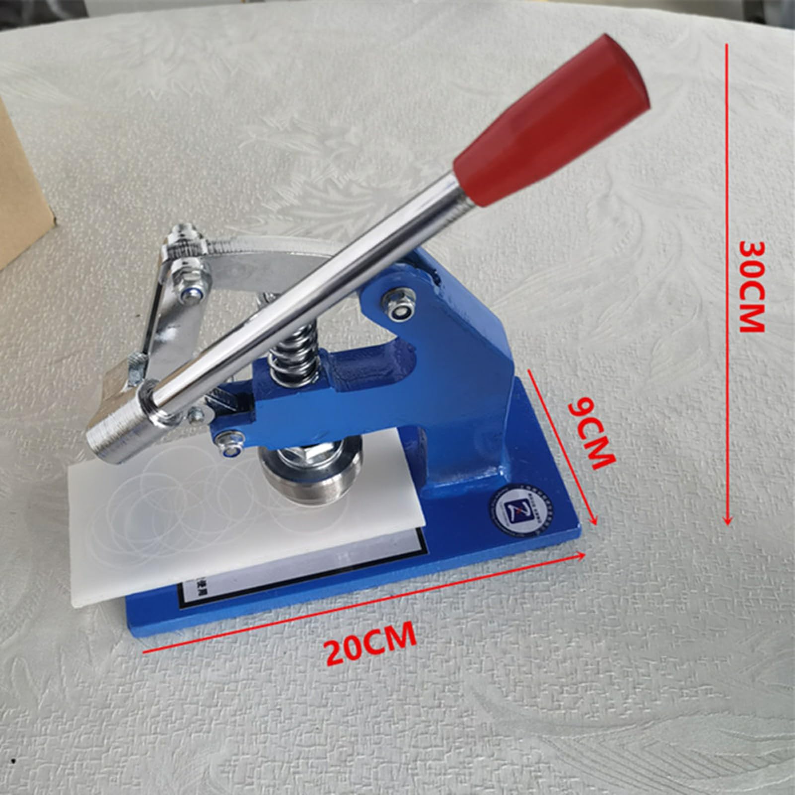 Máquina de Corte de Cuero, troqueladora Manual con Cuchilla de 35,7 mm, Grosor de 0 a 10 mm, Herramienta de muestreo por presión para pancartas, Lonas y Telas publicitarias.