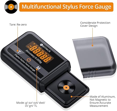 Miniatura 6 de Neoteck Escala profesional de calibre de fuerza de lápiz giratorio de 0.00 oz/3.53 oz con pantalla táctil y retroiluminación LCD para cartucho de