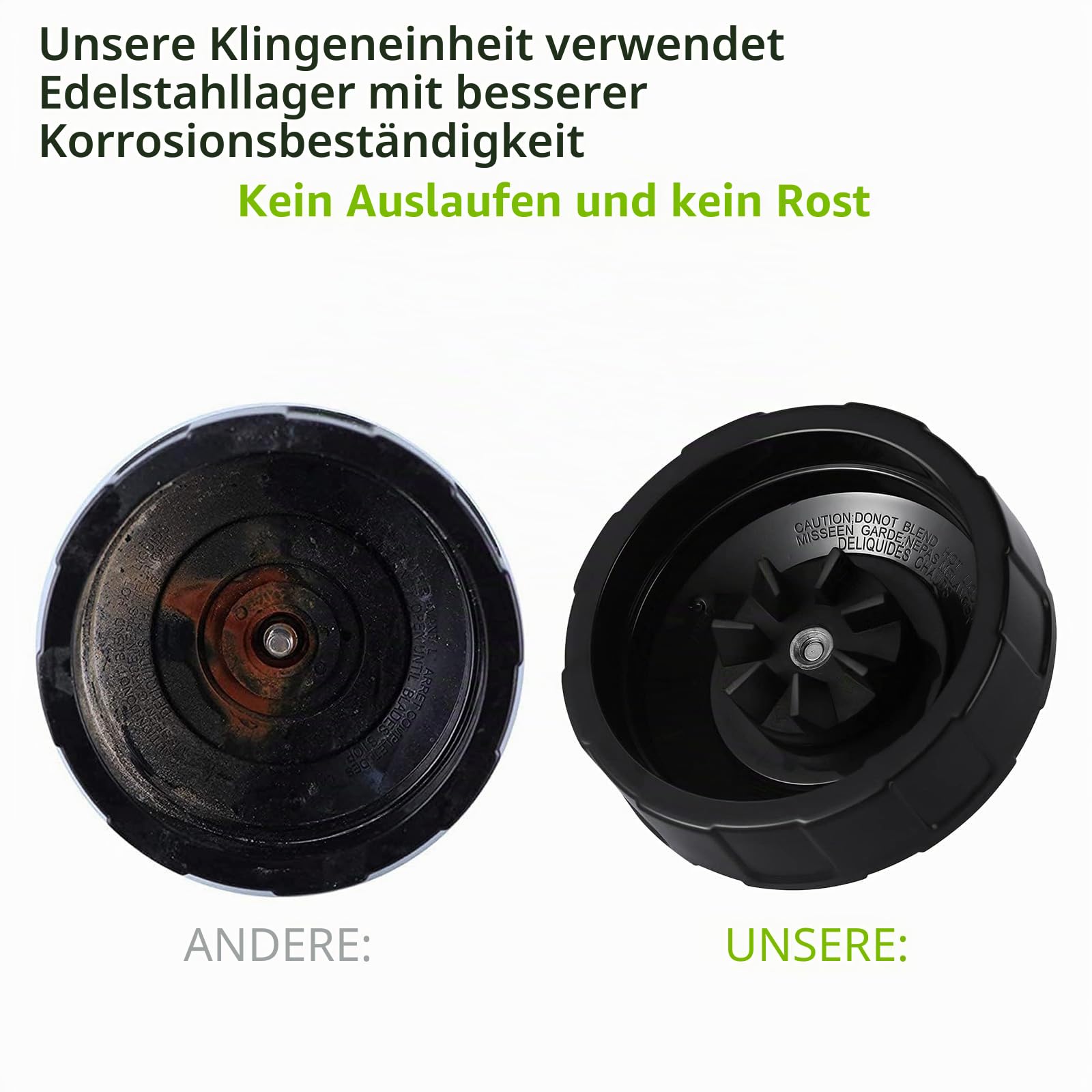 für Mixer Blade Ersatz 7 Flossen für Ninja Pro Extractor Blade Kompatibel mit Nutri Ninja Auto iQ BL480 BL481 BL482-30 BL487 BL492 mit Silikongummidichtungen Dichtring Mixer Aufsatz