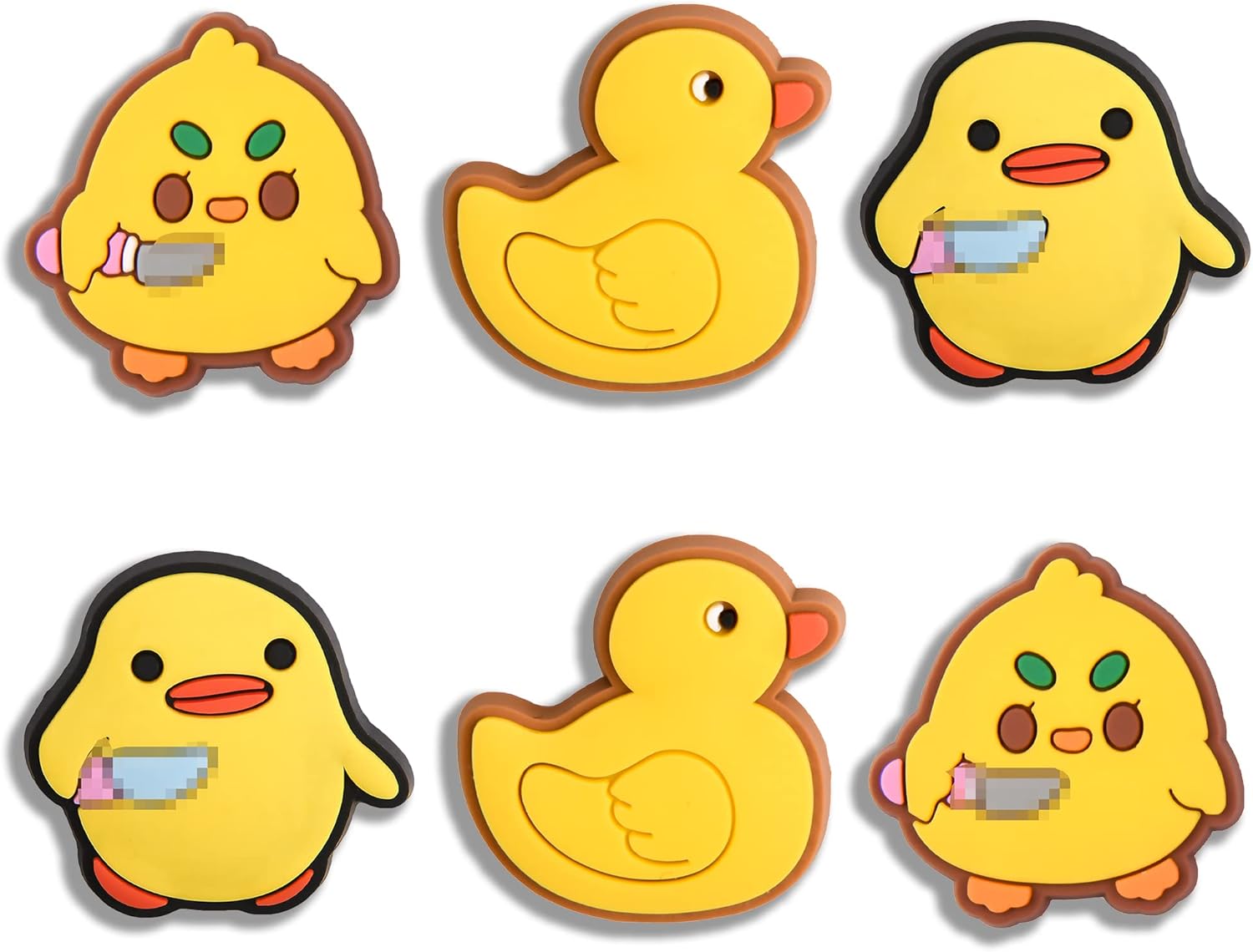 Duck Croc Charms 6PCS Animal Shoes Charm for Croc PVC Clog Pins Shoe