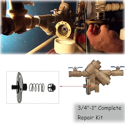 Miniatura 2 de Kit completo de reparación de reflujo de 34"-1" para Zurn Wilkins 975XL 975XL2 Preventer de reflujo interno completo de resortes de resortes