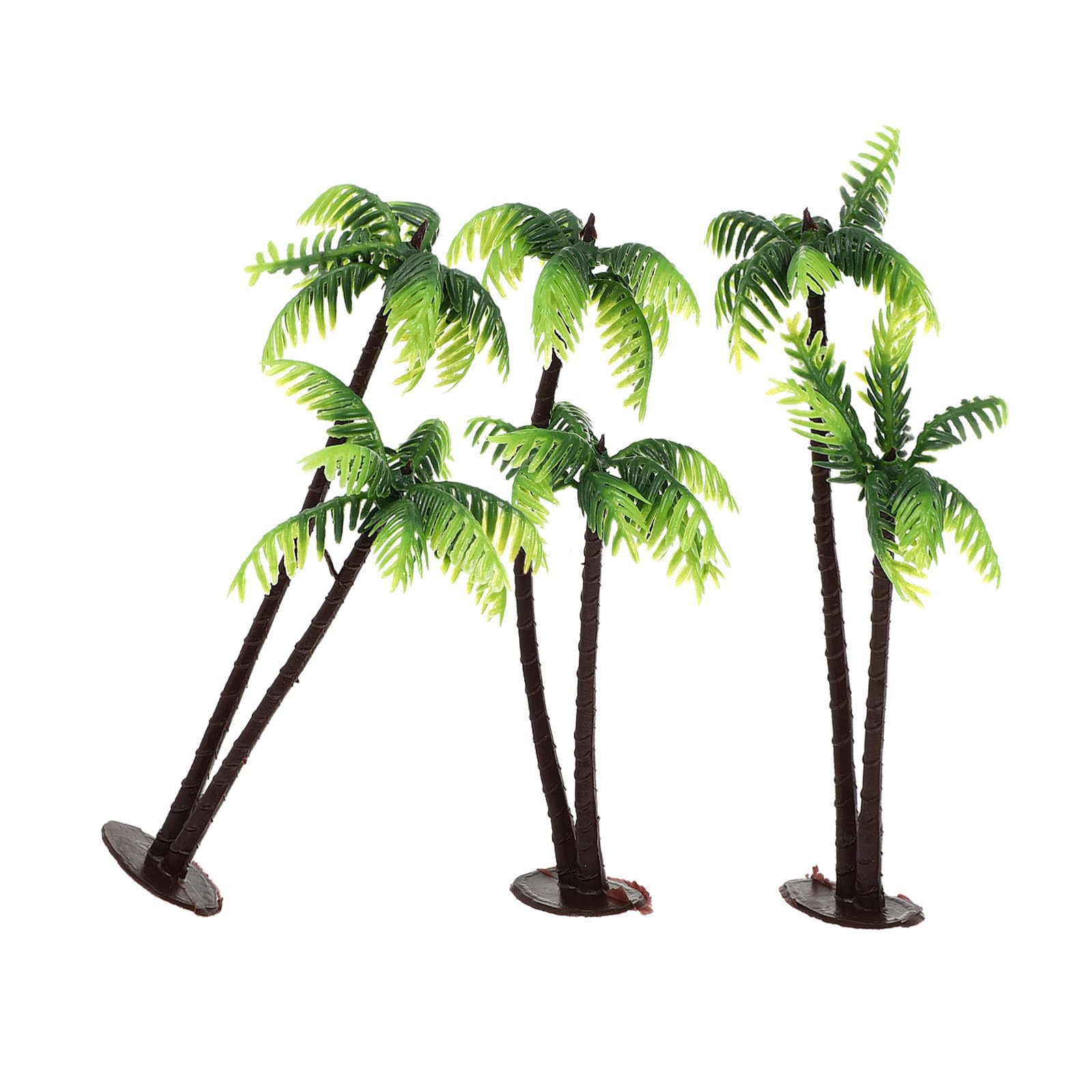 Wakauto Plastic Coconut Palm Tree, Palm Tree Cake Toppers Decor, Plant Pots Bonsai Craft Mini Scenery Landscape DIY Doll House Resin Decoration