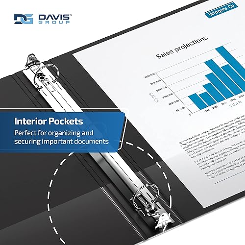 Miniatura 5 de EasyView - Carpetas prémium con cubiertas de visión clara carpetas de hoja de cálculo con anillo en D para escuela oficina o hogar 11 x 17 pulgadas