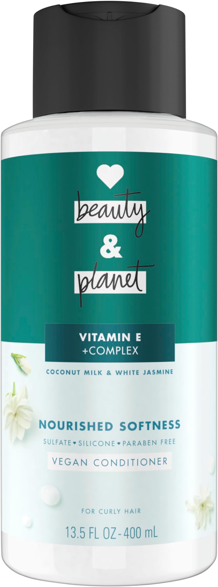 Conditioner with Vitamin E Coconut Milk & White Jasmine for Curly Hair & Natural Definition, Sulfate, Silicone, & Paraben Free. Cruelty-Free. 13.5 oz