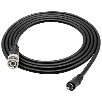 BNC to RCA Extension Cable RCA Male to BNC Male Composite Video Connector Cable for Surveillance CCTV Camera System from DVR to TV 5ft/1.5M