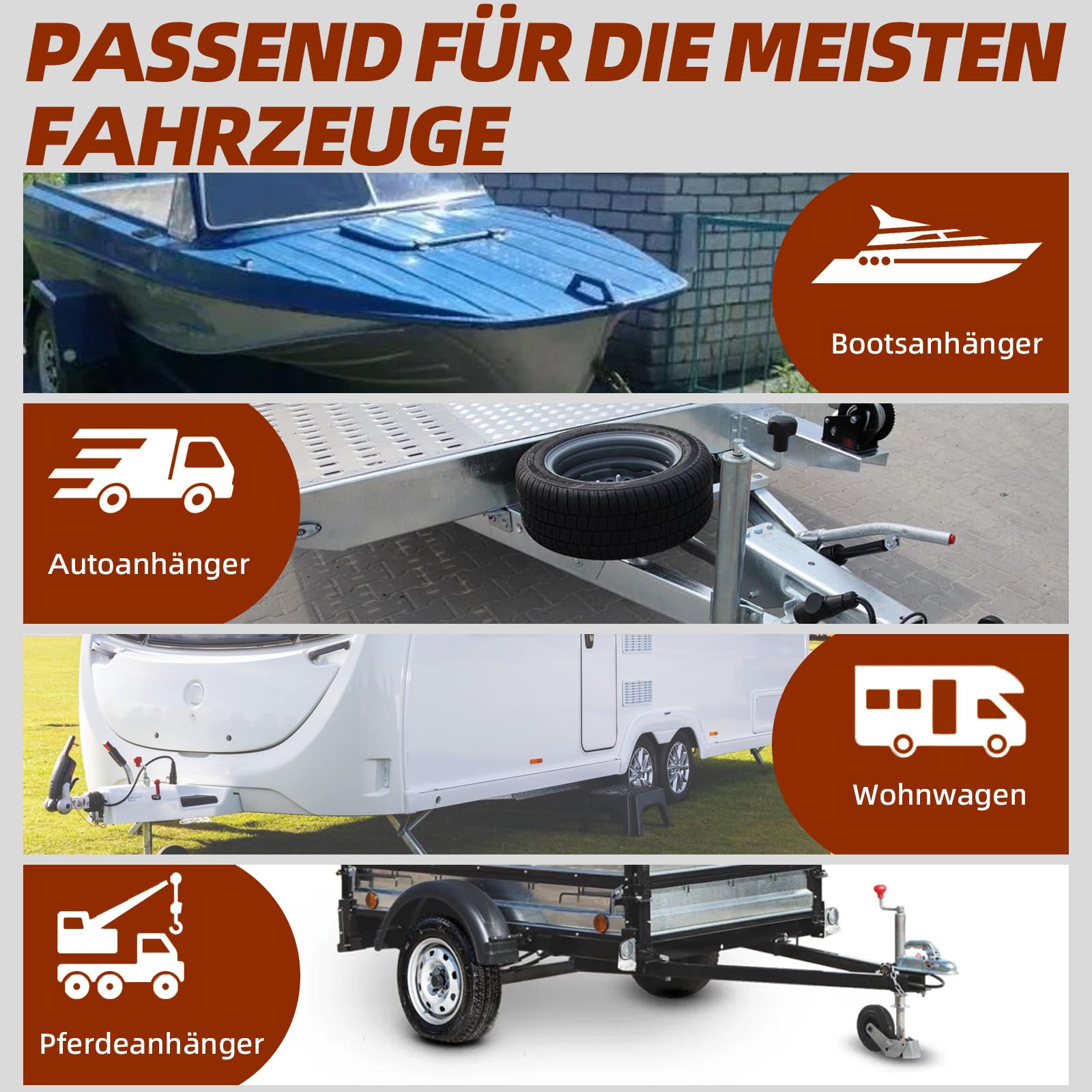 Deichselabdeckung Pferdeanhänger Universal Deichselhaube | 600D Oxford-Gewebe, PVC-beschichtet, 4-Jahreszeiten-Schutz, Reflektorstreifen, Klickverschluss, für Pferde- & Wohnwagen.