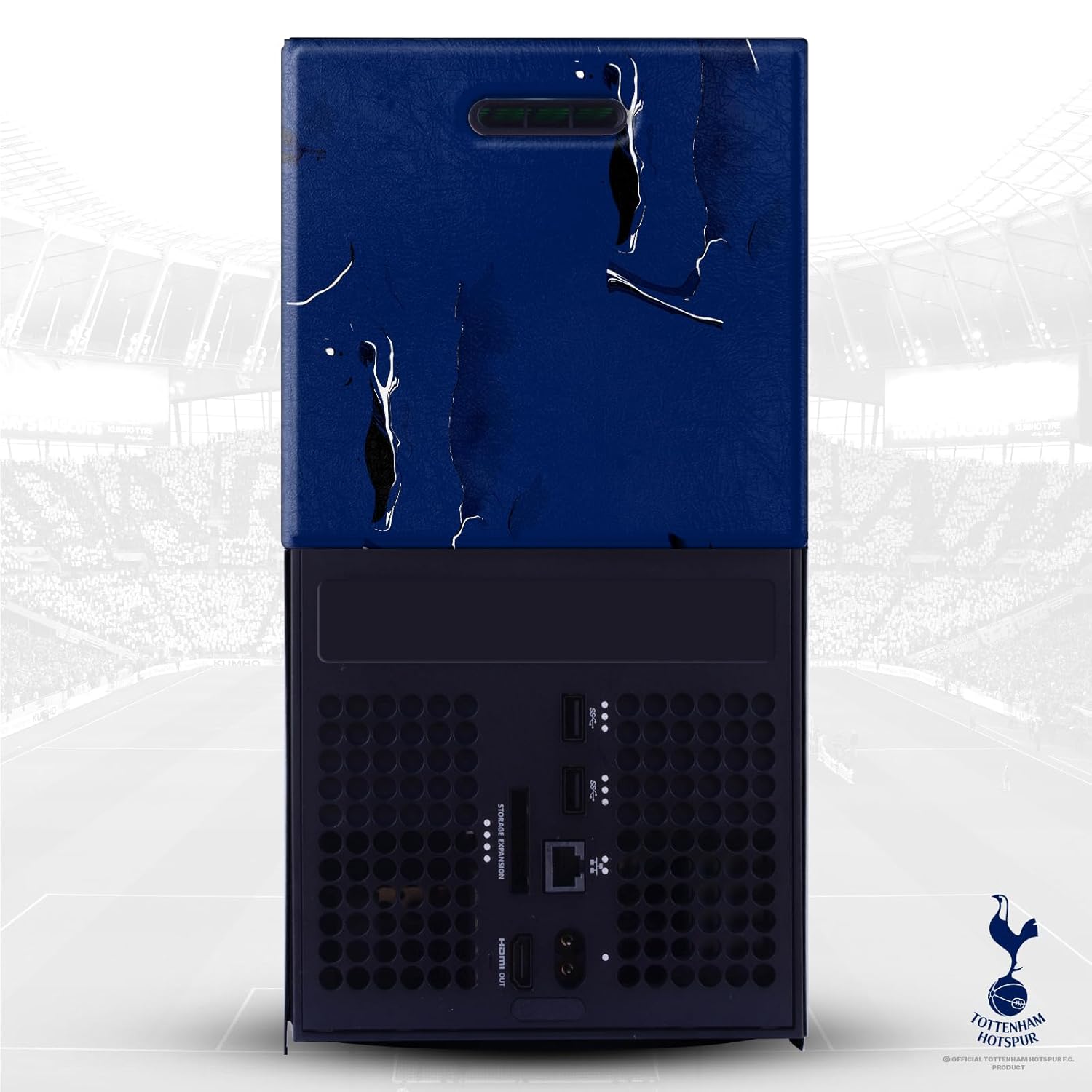 Head Case Designs Officially Licensed Tottenham Hotspur F.C. Marble Logo Art Game Console Wrap and Game Controller Skin Bundle Compatible With Xbox Series X