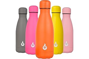 BJPKPK 12oz Stainless Steel Orange Water Bottle