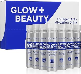 Glow Beauty 18,000mg Fruit-Flavored Anti-Glycation Oral Liquid – Hyaluronic Acid & PQQ – Supports Skin Hydration & Natural Radiance – 7X 30ml Bottles (1)