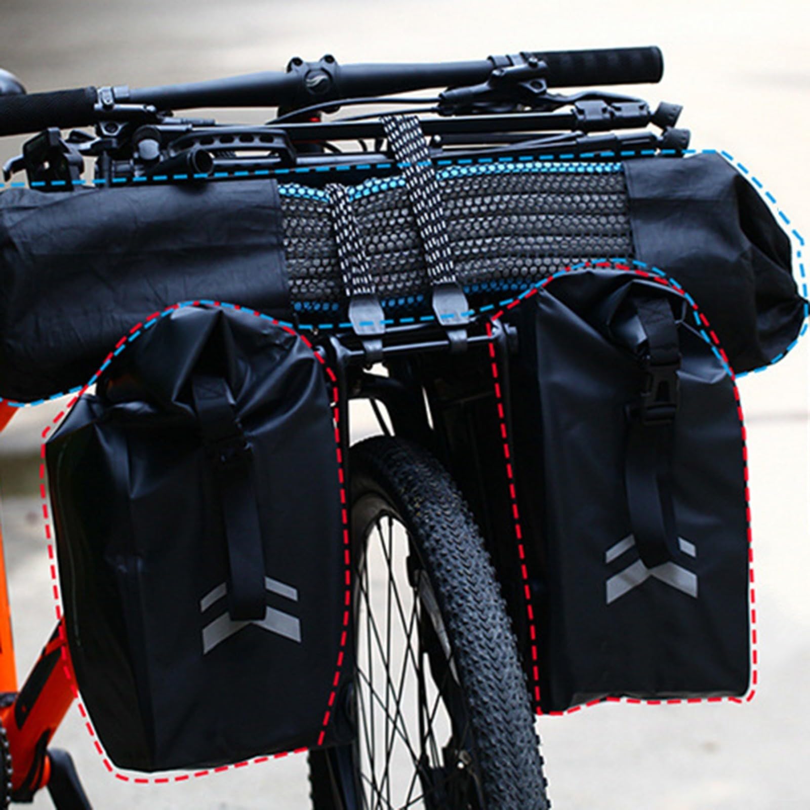 Porte-bagages avant pour VTT - Porte-bagages réglable - 30 x 28 x 14 cm