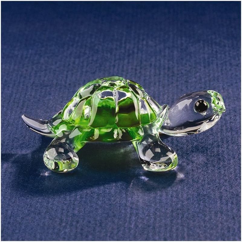 Green Turtle Glass Figurine
