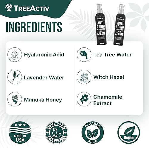 Miniatura 4 de Suero de ácido hialurónico antienvejecimiento para cara, 2 onzas, reparación hidratante de arrugas para el cuidado de la piel, suero facial de ácido