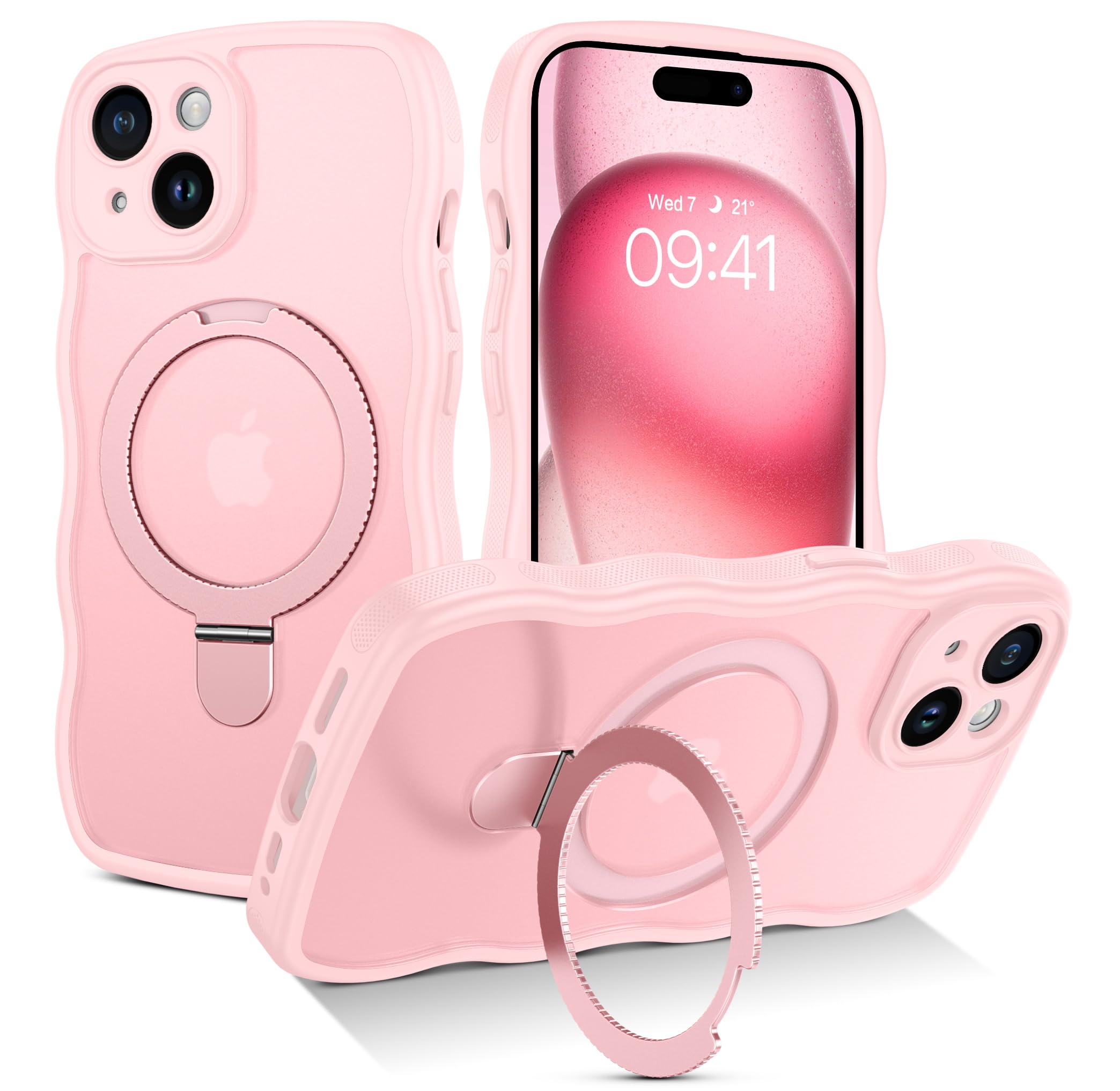 GaoBao Coque pour iPhone 15, Étui Translucide Mat Arrière Protection