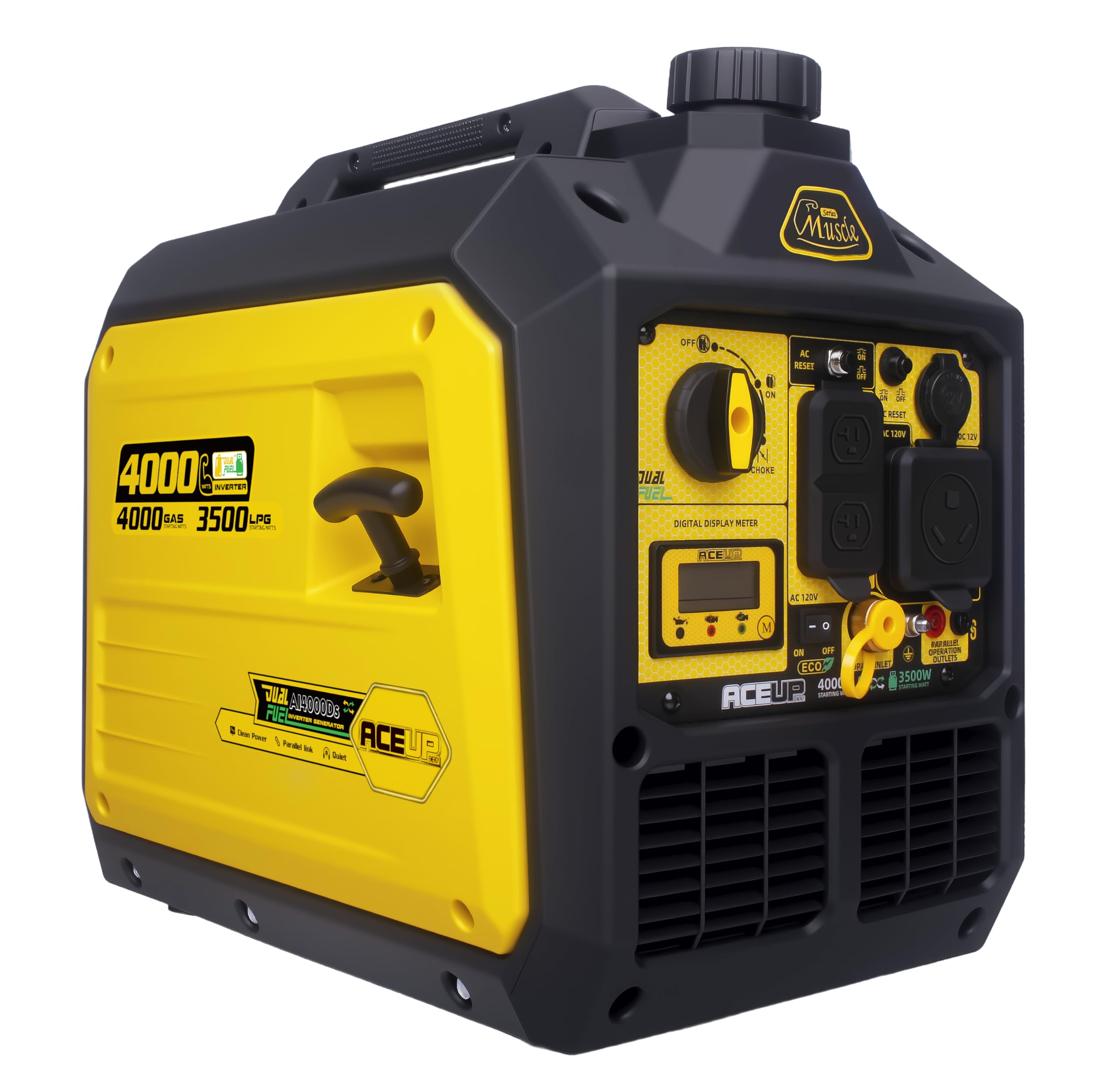Aceup Energy 4000 Watt Dual Fuel Inverter Generator
