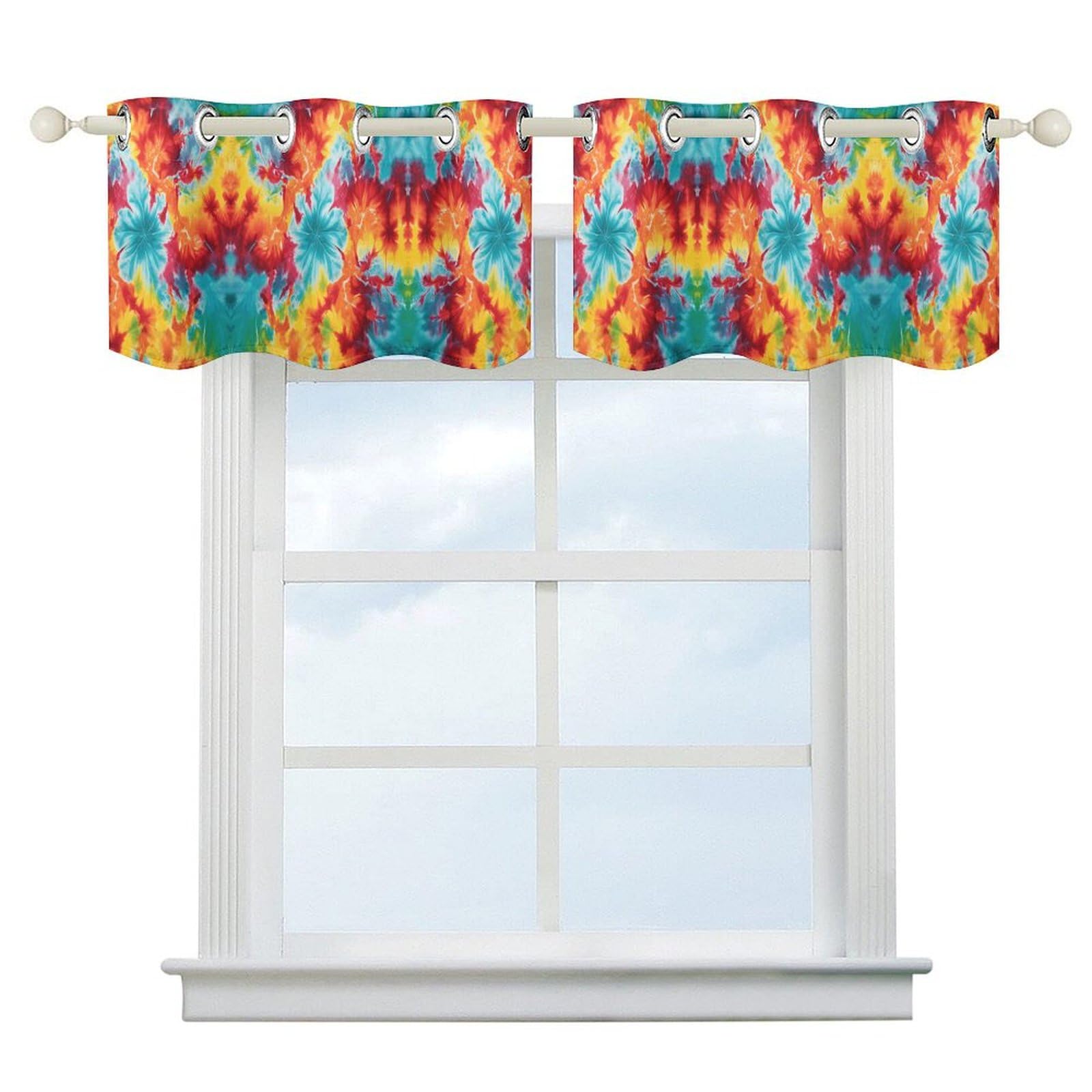 Cantonnière de cuisine tie-dye pour une ambiance chaleureuse en salle de bain et salon