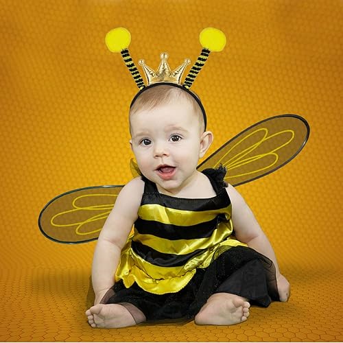 Miniatura 6 de Funnlot Diadema de abeja, 2 piezas de antena de abeja, accesorios de disfraz de abeja, dirección de pelo de abeja, hormiga, mariquita, banda para el