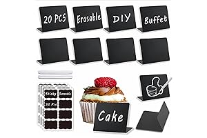 54-Piece Bakery Essential Chalkboard Sign Set