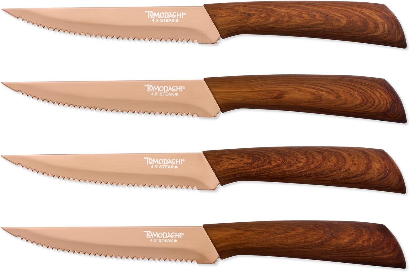 Hampton Forge HMC01A489S Raintree – 4 Piece Steak Knife Set, Brown