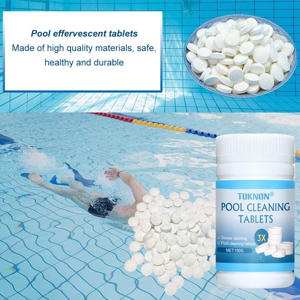 TUKNON Chlorine Tablets for Hot Tubs, Chlorine Tablets for Swimming