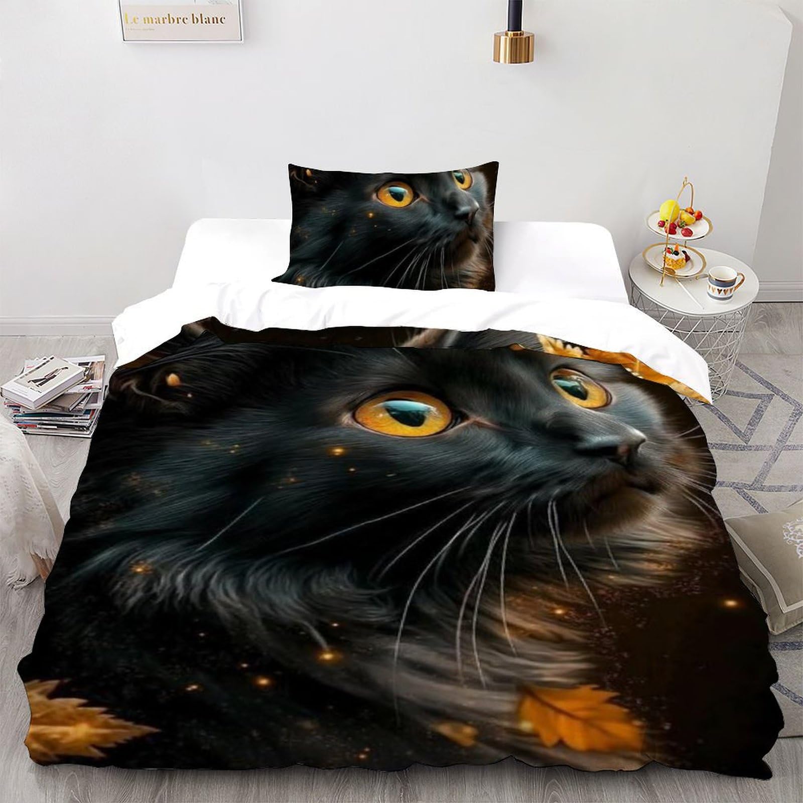 Housse de couette animaux imprimé 3D 135x200cm pour décorer une chambre de garçon