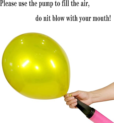 Miniatura 4 de Globo de látex de doble capa amarillo metálico cromado, 50 unidades, 12 pulgadas, globos de doble relleno que son más duraderos y más coloridos,