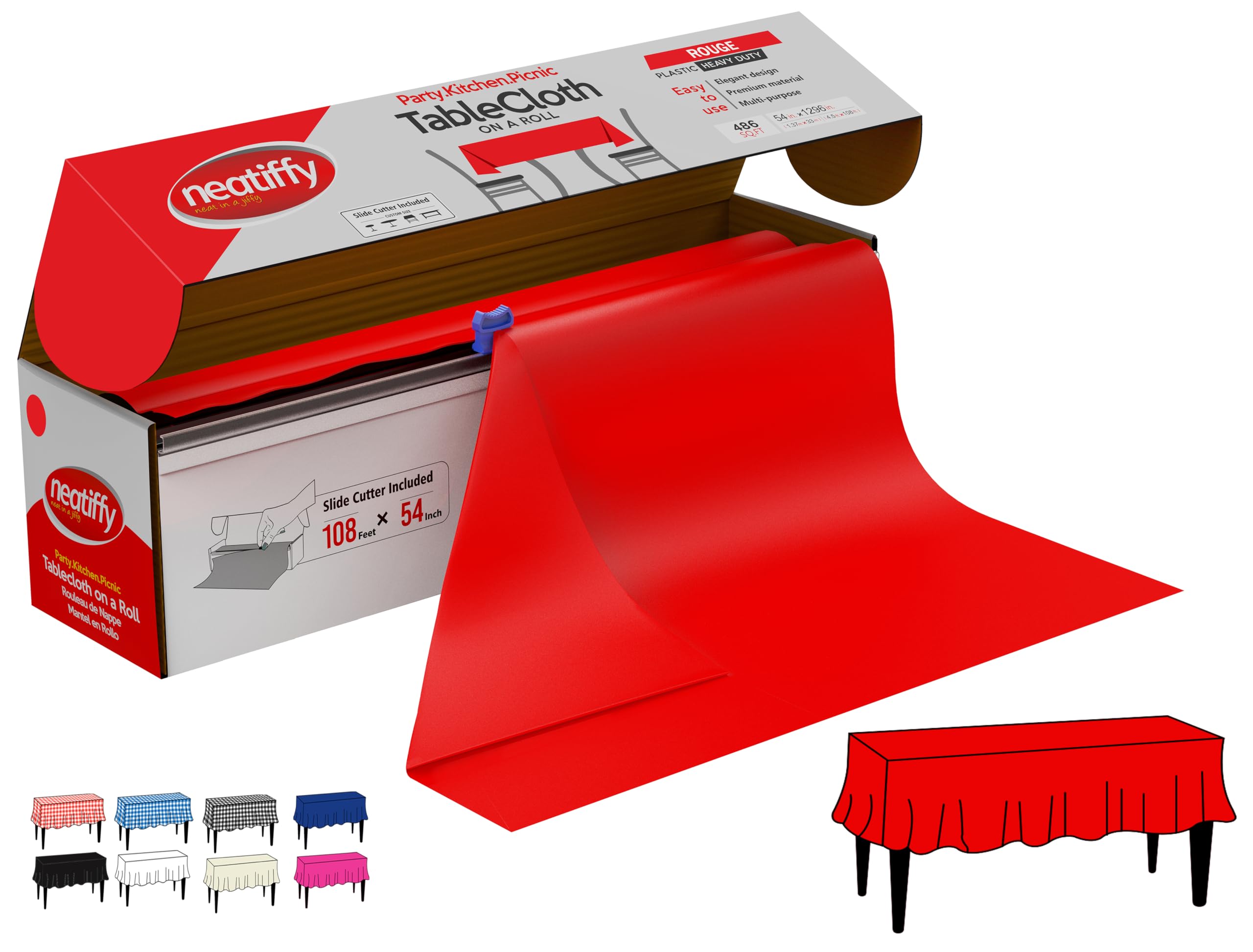 Craft And Party, Rotolo di tovaglia in plastica per feste