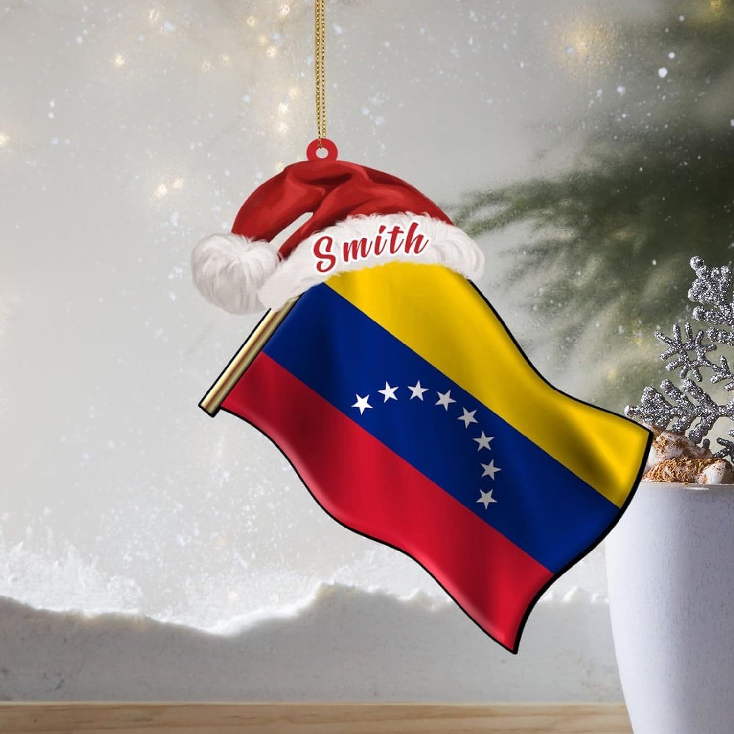 Venezuela Flag Christmas Ornaments Gifts Keepsake for