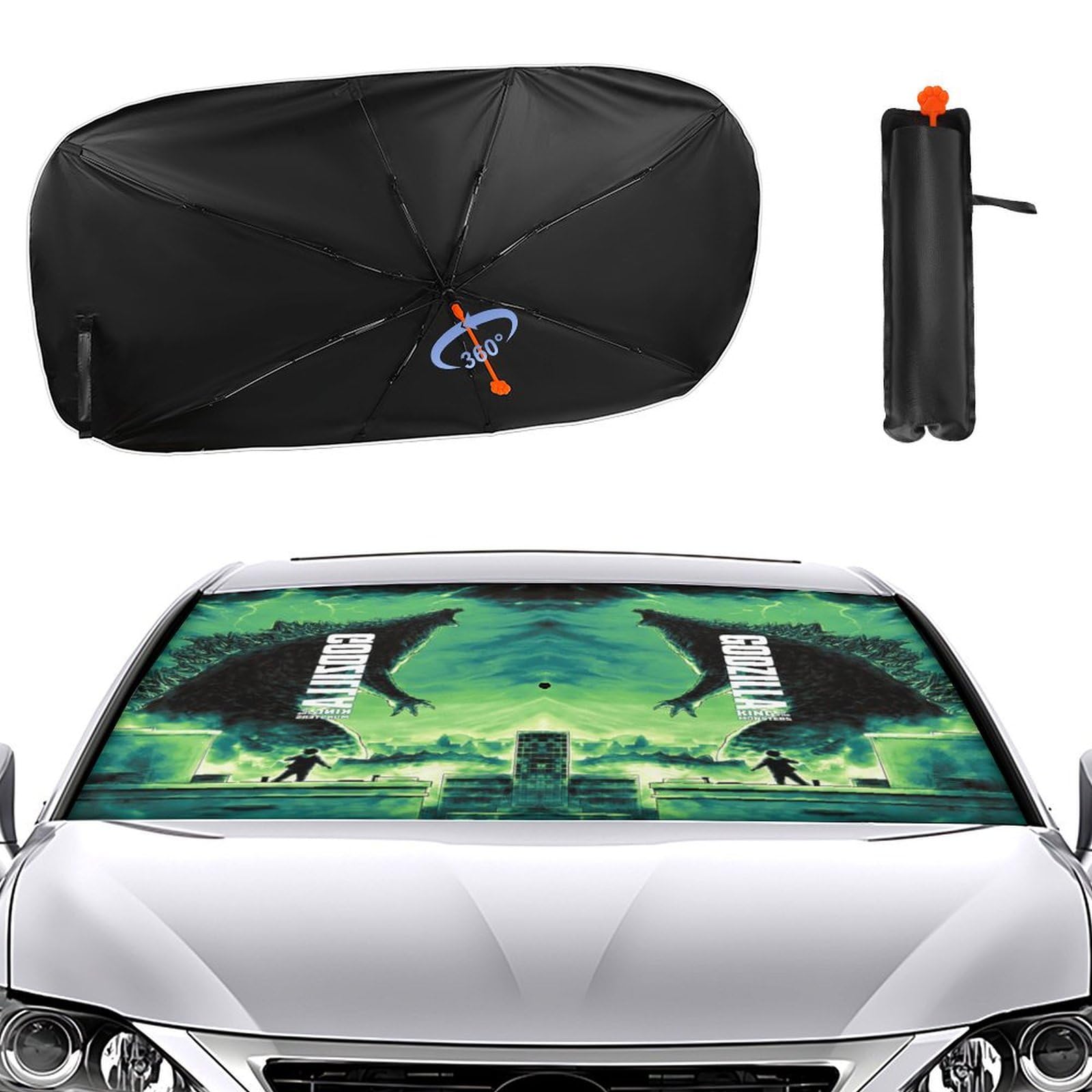 Amazon | ゴジラ 怪獣王 シェード 車用 ガラスサンシェード サン