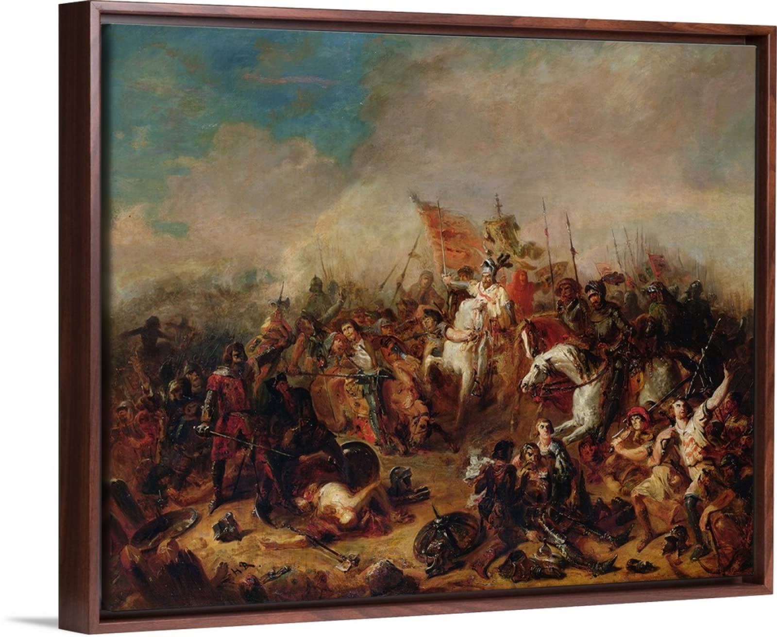 Paint by Numbers,DIY Acrylic Painting by Numbers for Adults & Beginner & Kids,Painting Kit with Paint Brushes, Acrylic Paints,Decoration Gift, — The Battle of Hastings in 1066, by Francois Debon