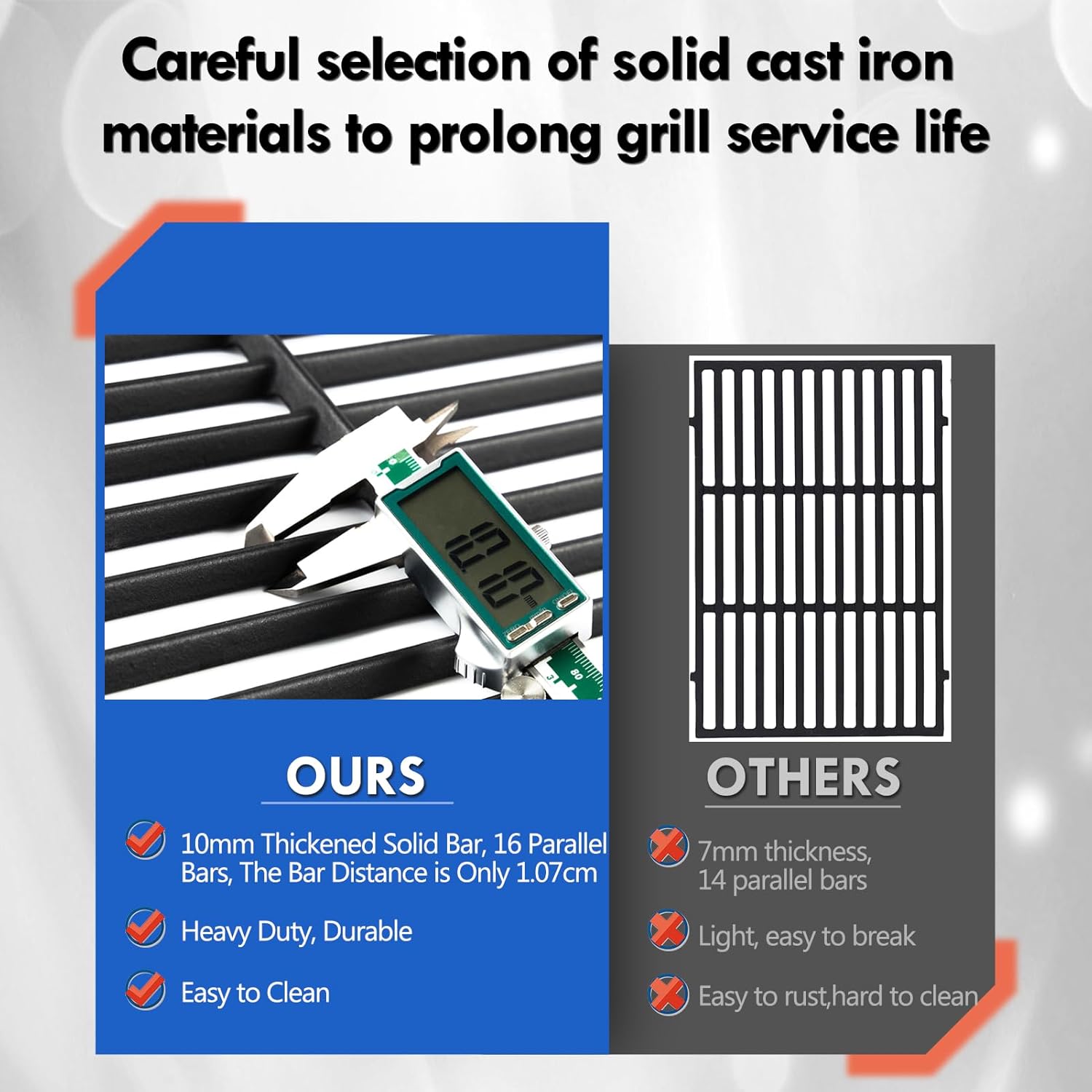 Genesis II E310 Grill Grates Flavorizer Bars Heat Deflectors Replacement Parts for Weber Genesis II 300 ii E-310 ii E-315 ii E-330 ii E-335 ii S-310 LX E-340 Genesis 2 Grill Parts Grates Flavor Bars